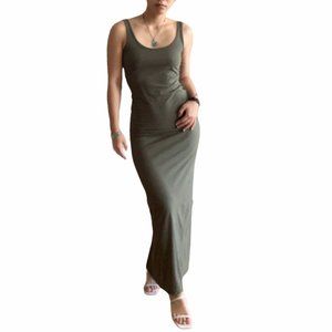 Vero Moda green sleeveless maxi dress